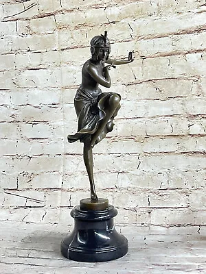  Signed D H Chiparus 100% Bronze Art Deco Dancer Statue   By Kapurthala  • £139.95