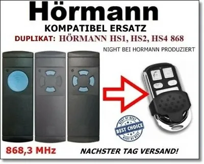 £15.84 • Buy Hörmann HSE2 868 Compatible Hand-held Transmitter, 868.3MHz Clones Not Made By H
