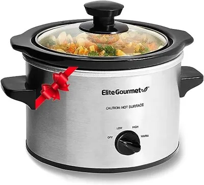 Small Slow Cooker Stainless Steel Crock Pot Mini Kitchen Appliance Portable New* • $20.77