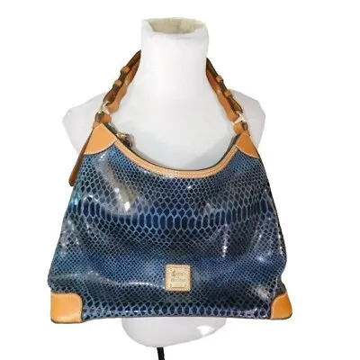 Dooney & Bourke Erica Snake Embossed Designer Leather Shoulder Handbag Bag • $69.98