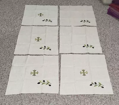 6 Catholic Mass Linens Corporals Embroidery Flax-like • $38