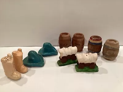 Vintage Western Cowboy Salt And Pepper Shakers Japan • $15