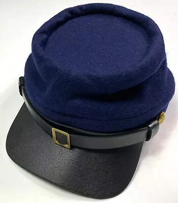 Civil War Us Union Infantry Navy Blue Wool Kepi Forage Cap Hat-2xlarge • $29.56