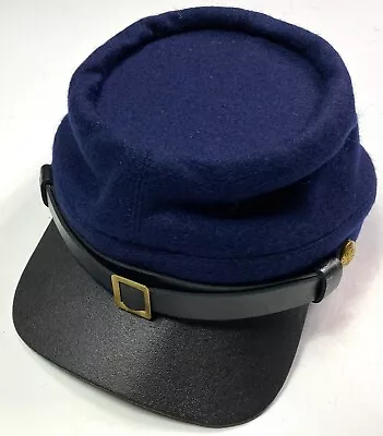 Civil War Us Union Infantry Navy Blue Wool Kepi Forage Cap Hat-large • $31.96