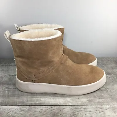 UGG Womens 1104613 Boom Suede Chestnut Sheepskin Snow Winter Platform Boots 12 • $124.99