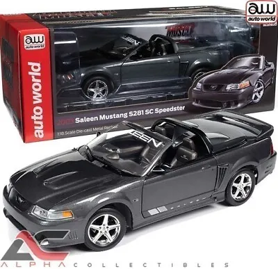 Autoworld Amm1306 1:18 2003 Mustang Saleen S281 Sc Speedster (dark Shadow Gray) • $99.99