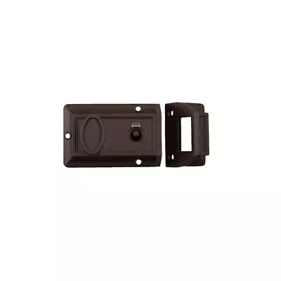 MLS Night Latch With 60mm Backset No External Cylinder Brown N/LATCHNOCYL • $19.95