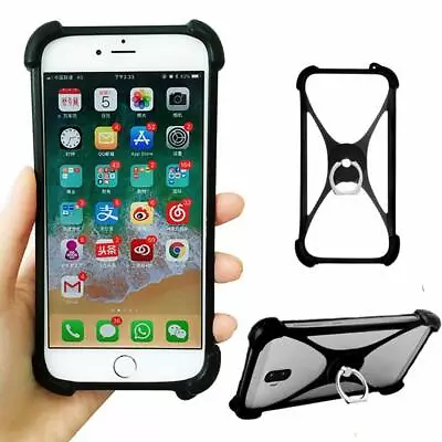 Accessory For Phone Protection Silicone Case Back Cover Bumper Stand Holder Etui • £4.79