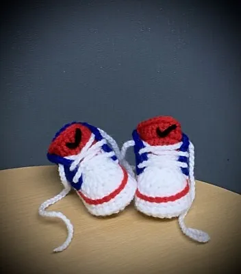£6.99 • Buy Crochet Baby Shoes Handmade Crochet Wool Baby Booties Slippers Trainers