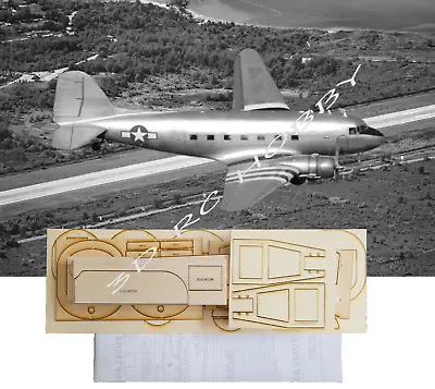 Douglas DC-3 Dakota 62  RC Model Airplane Laser Cut Balsa Ply Short Kit + Plans • $192.49