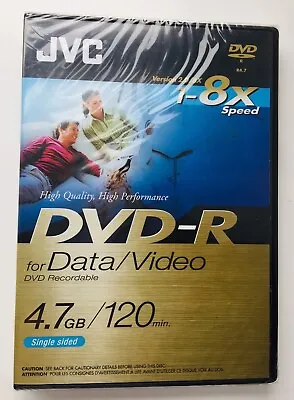 £8.99 • Buy JVC Recordable New/Sealed DVD+R(2 HOURS) 1-8X Data/Video Single Sided New