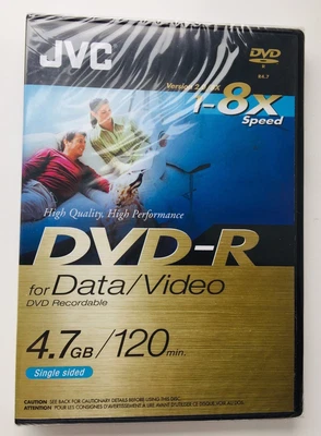 £8.99 • Buy JVC Recordable New/Sealed DVD+R(2 HOURS) 1-8X Data/Video Single Sided New