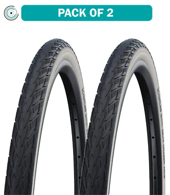 Pack Of 2 Schwalbe Delta Cruiser Tire 700 X 28 Clincher Wire Whitewall • $59.92