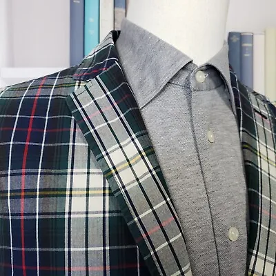 Polo Ralph Lauren Vintage Madras Blazer Mens Size 40R Plaid Cotton Unstructured • $149.99