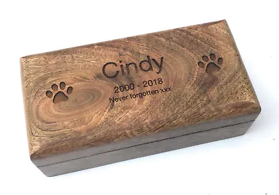 £16.95 • Buy Personalised Pet Memorial Ashes Pet Urn Cremation Casket Dog Cat Guinea Pig 