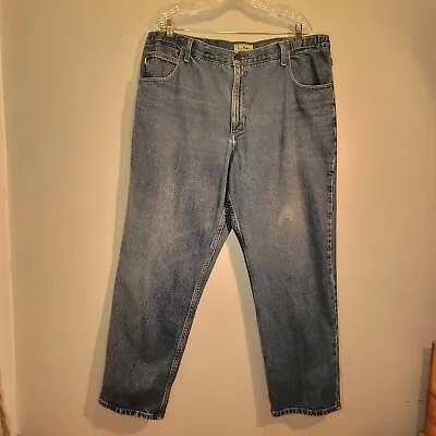 LL Bean Essential Mens Stretch Waist Blue Jeans 40x30 Outdoor Workwear Quality • $14.24