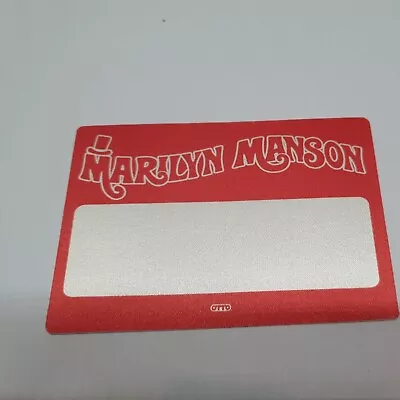  Genuine Marilyn Manson Back Stage Pass Patch Genuine New Old Stock Rare OTTO • $19.43