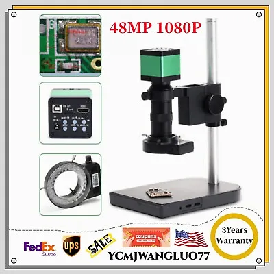 48MP 1080P HDMI Digital Industry Video Microscope Camera C-mount Lens USB • $148.20