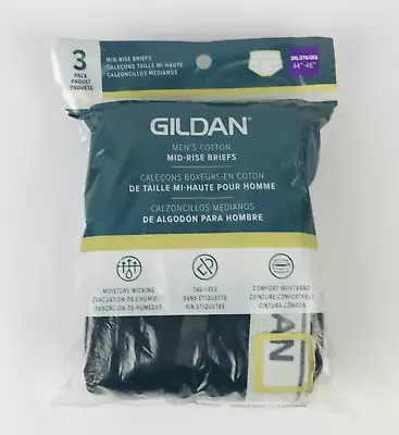 Gildan Men's Cotton Mid-Rise Briefs 3 Pack Size 2XL • $12.95