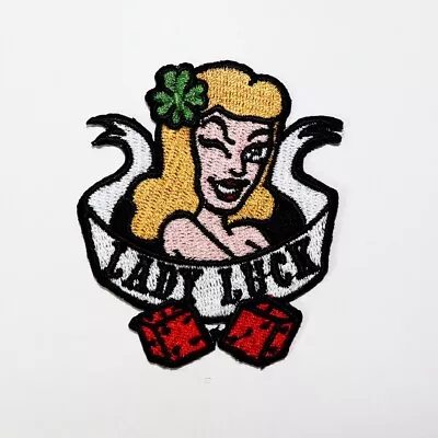 Lady Luck Poker Card Casino Patch Artwork Emblem For DIY Iron On Clothes Jacket • $3.99