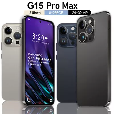 G15 Pro Max Android Smartphone Unlocked Cell Phone 256GB Android 12 5800mAh • $139.59