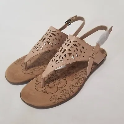 Mootsie Tootsie Thong Sandals Women's Size 8.5 M Natural Beige Open Toe Cinda • $26.89