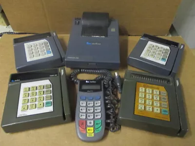 Lot Of 6 VeriFone (4) Credit Card Terminals (1) Key Pin Pad And (1) Printer • $215.99