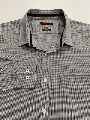 Men's CHSV Sharp Fit Shirt Actual Size M (Tag XL) Long Sleeve Button Plaid NEW • $13.75