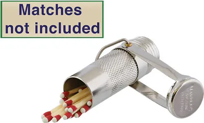 New Marbles Match Safe Clam Packed MR150C 2.63  Overall. Waterproof Stainless Co • $10.67