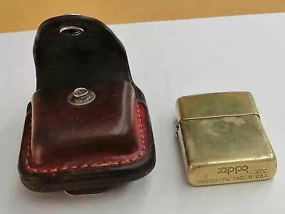 Rare Vintage Original ZIPPO D XIV Cigarette Lighter In Pouch (U.S.A.) • $80