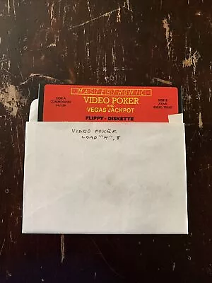 Video Poker & Vegas Jackpot Game Disk For Commodore 64/128 & Apple Computer • $15