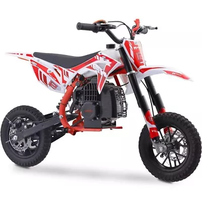MotoTec Villain 52cc 2-Stroke Kids Gas Dirt Bike - Red ✅ • $359