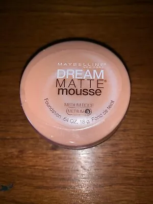 Maybelline Dream Matte Mousse Foundation MEDIUM BEIGE (MEDIUM-3) NEW SEALED • $8