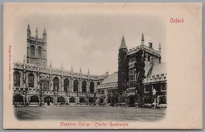 Magdalen College Cloister Quadrangle Oxford England Vintage Postcard • £5