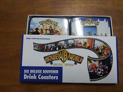 Movie World Gold Coast Vintage Souvenir Coasters 90s Rare Set X6 1992 NEW* • $15