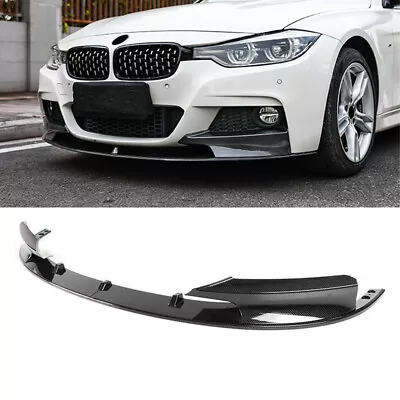 1X Front Bumper Cover Lip Carbon Fiber For 2012-2018 BMW F30 F31 3 Series AU • $137.26