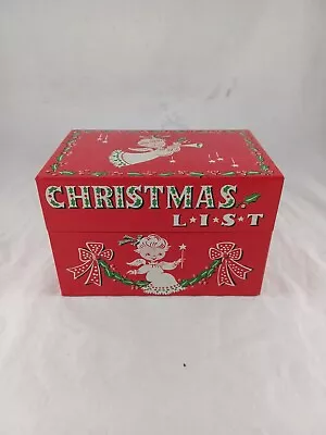 VTG RARE 1950s Stylecraft Christmas Angels List Recipe Metal Tin Box No 818 USA • $71.95