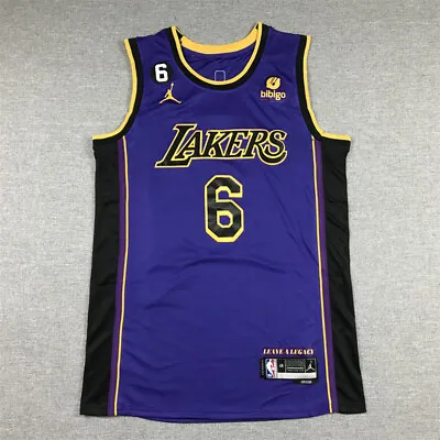 LeBron James #6 Los Angeles Lakers Basketball Jersey Stitched Purple*- • £19.60