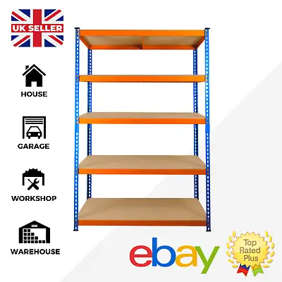 Heavy Duty Warehouse Racking Garage Shelving Storage Shelves Metal Shelf Unit • £89.99