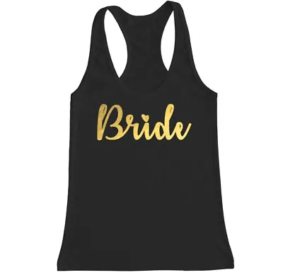 BRIDESMAID BRIDE Bachelorette Party WEDDING VEGAS I DO Womens Racerback Tank Top • $16.99