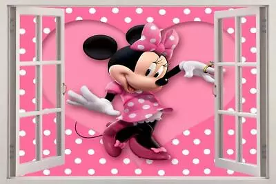 Minnie Mouse Mickey 3D Window Decal Wall Sticker Home Decor Art Mural J183 • $12.29