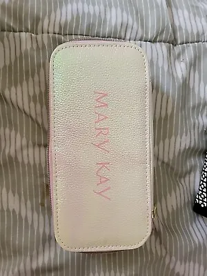 Mary Kay Brush Makeup Case Bag Irredescent White • $12.99
