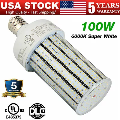 100Watt LED Corn Bulb Replacement 400W MH Street Parking Lot Light 5000K E39 DLC • $59.07