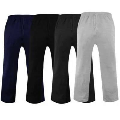 Men's Open Hem Bottom's Jogging Fleece Bottoms Joggers Casual Trousers  • £9.99