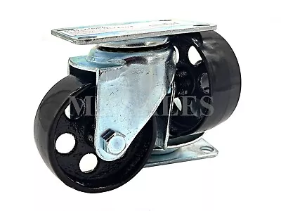 2 PC 3  Steel Metal Wheel Casters Top Plate Swivel Caster Heavy Duty  • $15.90