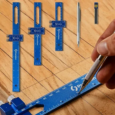 Procision Woodworking Ruler Set Of 3 (12 8 6 Inch) Precise Woodworking Pocke • $29.95