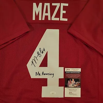 Marquis Maze Autograph Signed Alabama Crimson Custom  Mr. Amazing  Jersey W/ Jsa • $109.99