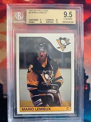 1985 OPC Mario Lemieux Rookie Card BGS 9.5 • $12500