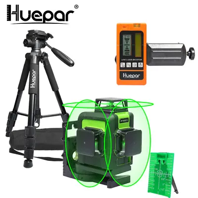 12lines Self Leveling Rotary Cross Line Laser Level With Tripod And Receiver Kit • $199.99