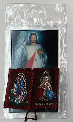 Escapulario De La Virgen De Guadalupe Y El SeÑor De La Divina Misericordia Paq. • $4.95